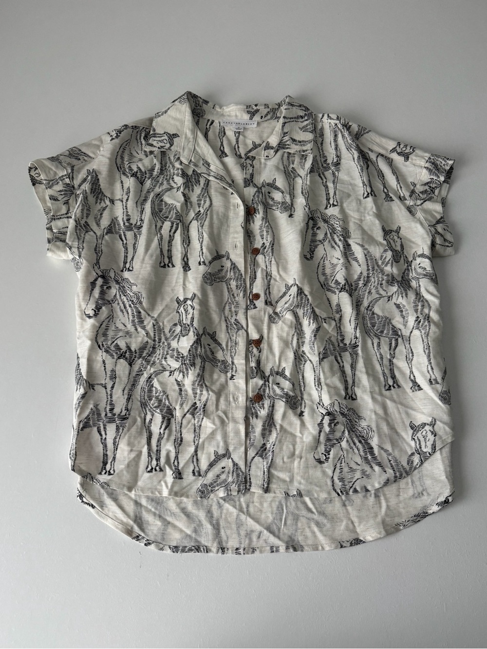 Jane + Delancey Horse Linen Blend Top